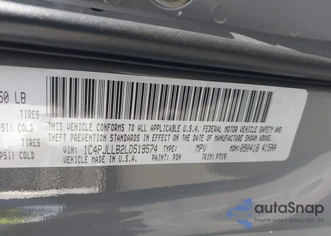 2020 Jeep Cherokee Latitude Plus Fwd from USA, damaged, VIN 1C4PJLLB2LD519574
